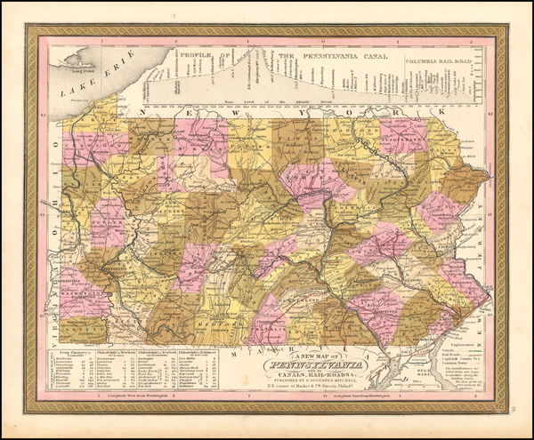 49-Mid-Atlantic Map By Samuel Augustus Mitchell