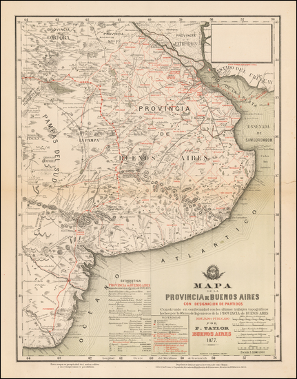 64-South America Map By F. Taylor