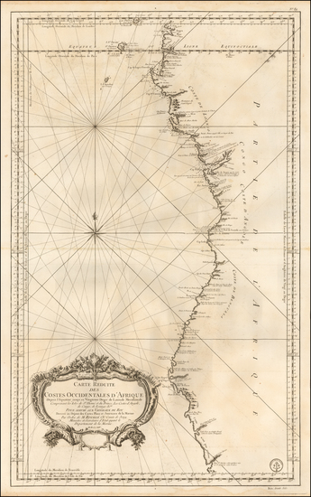 45-West Africa Map By Jacques Nicolas Bellin