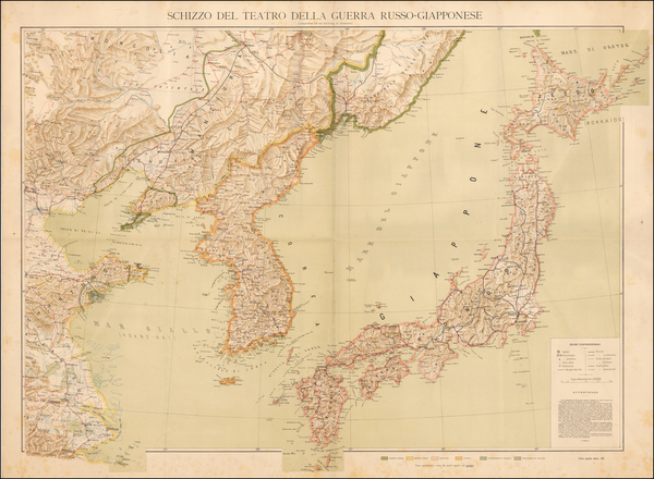 19-China, Japan and Korea Map By Imperial Instituto Artistico