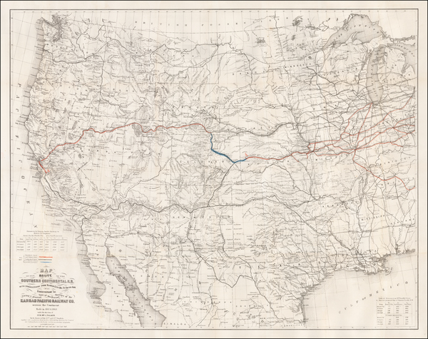 88-United States and Southwest Map By William J. Palmer