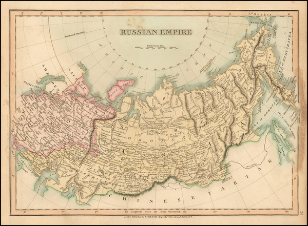 0-Europe, Russia, Central Asia & Caucasus and Russia in Asia Map By Charles Smith