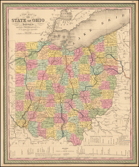 83-Ohio Map By Thomas, Cowperthwait & Co.