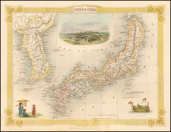 34-Japan and Korea Map By John Tallis