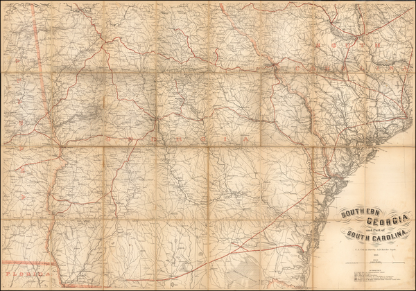 46-Southeast Map By Adolph Lindenkohl