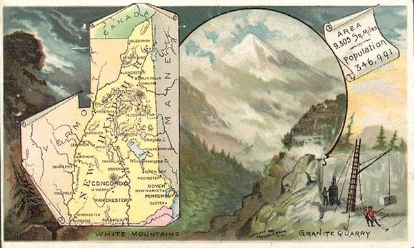 7-New England and New Hampshire Map By Arbuckle Brothers Coffee Co.