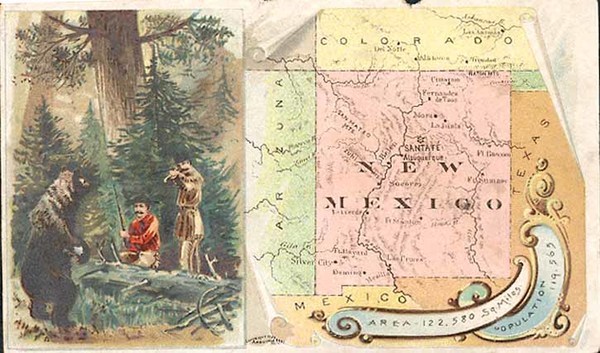 39-Southwest and New Mexico Map By Arbuckle Brothers Coffee Co.