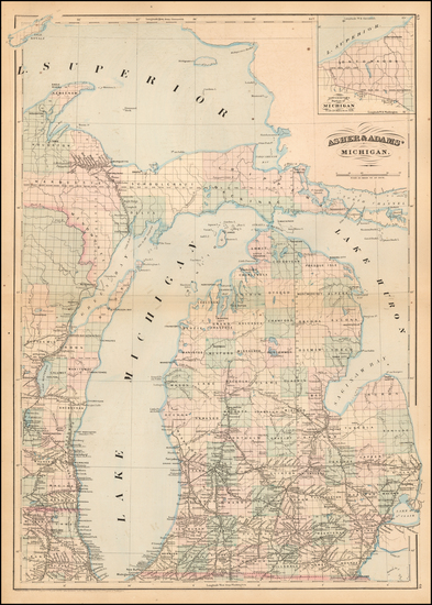 79-Michigan Map By Asher  &  Adams