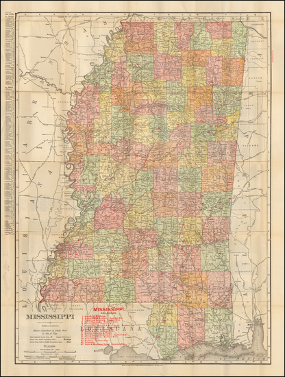 78-Mississippi Map By Rand McNally & Company