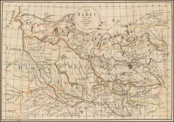 73-India and Central Asia & Caucasus Map By Anonymous