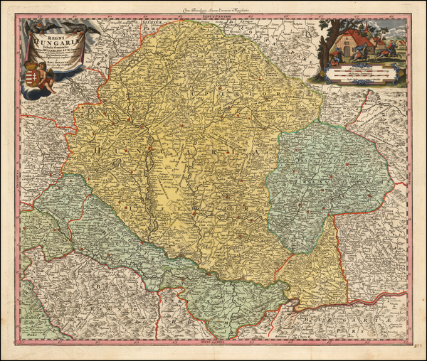 18-Hungary and Romania Map By Johann Baptist Homann