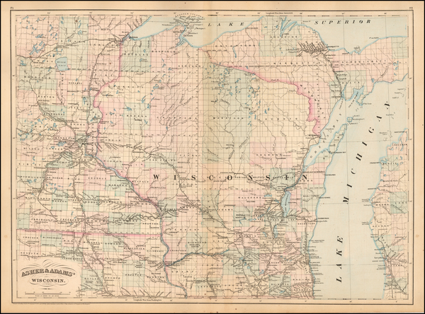 15-Wisconsin Map By Asher  &  Adams