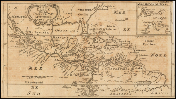 84-Southeast, New Mexico, Caribbean and South America Map By William Dampier