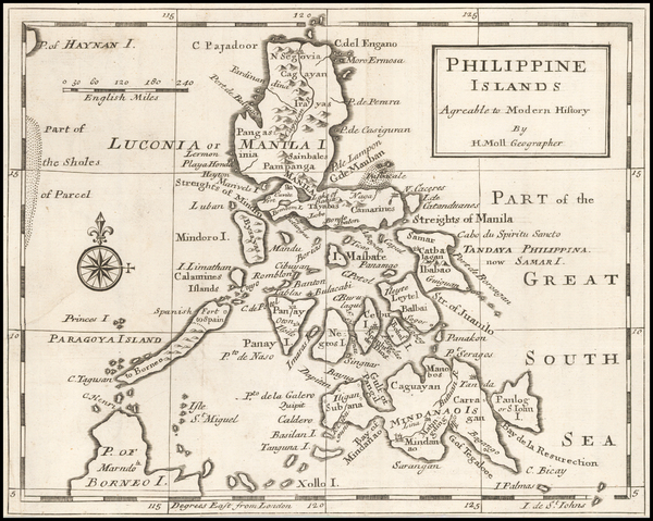 28-Philippines Map By Herman Moll