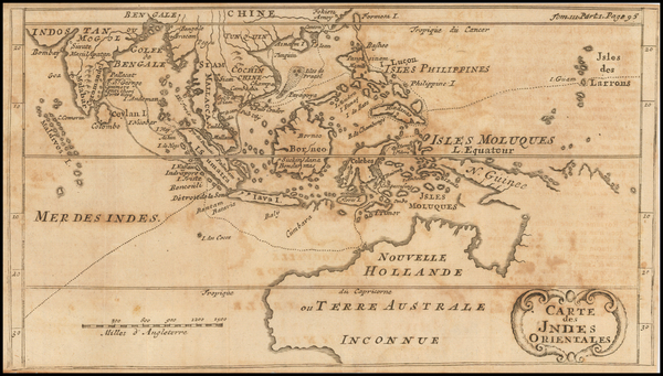 84-Indian Ocean, Southeast Asia and Australia Map By William Dampier