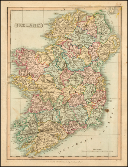 60-Ireland Map By Charles Smith