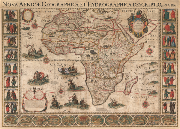 76-Africa Map By Alexis-Hubert Jaillot  &  Nicolas Berey  &  Willem Janszoon Blaeu