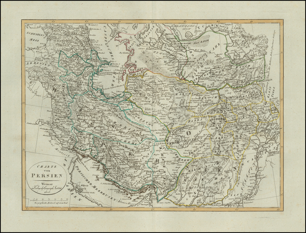 40-Central Asia & Caucasus and Persia & Iraq Map By Weimar Geographische Institut