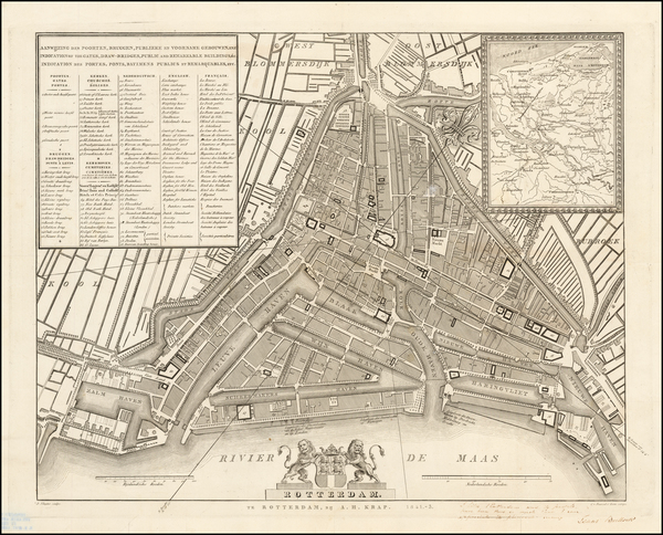 94-Netherlands Map By A. H. Krap