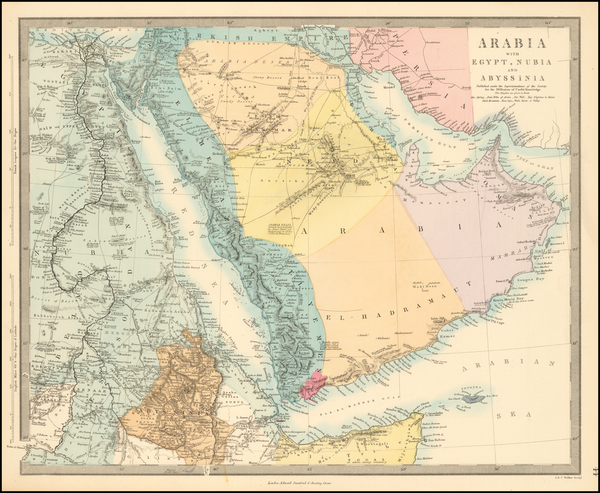 11-Middle East, Arabian Peninsula, Egypt and North Africa Map By SDUK