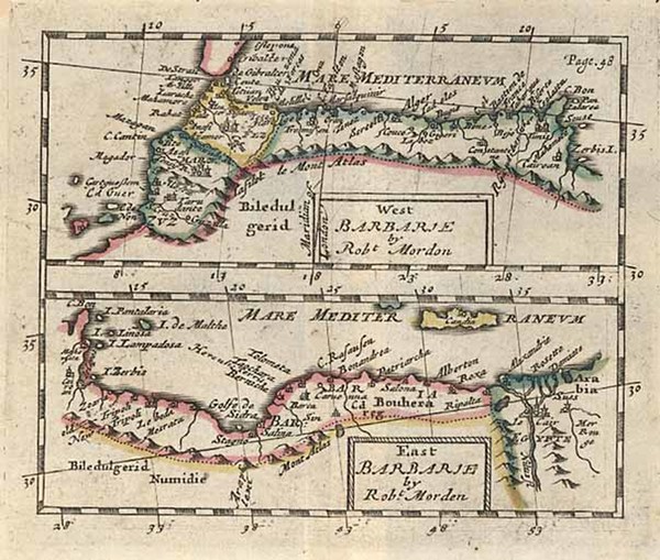 72-Africa and North Africa Map By Robert Morden