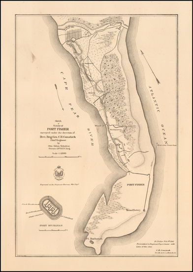 62-North Carolina Map By U.S. War Department / Otto Julian Schultze