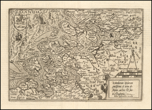 40-Netherlands Map By Matthias Quad / Johann Bussemachaer