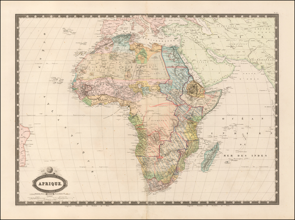 94-Africa Map By F.A. Garnier