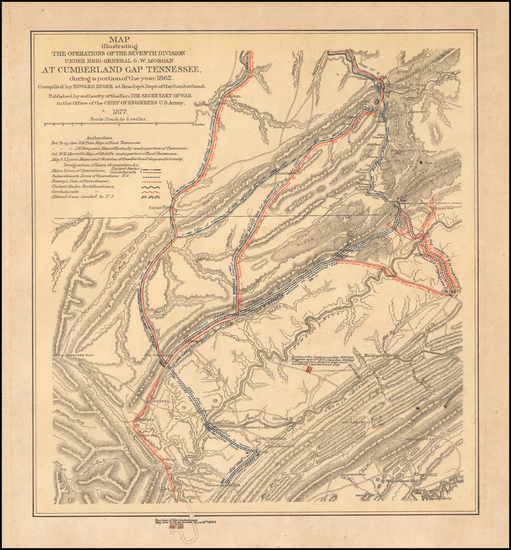 66-Tennessee Map By Edward Ruger