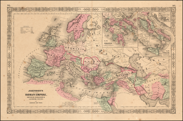 58-Europe, Balkans and Mediterranean Map By Benjamin P Ward  &  Alvin Jewett Johnson