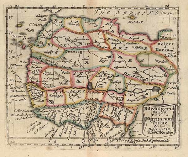 44-Africa, North Africa and West Africa Map By Robert Morden