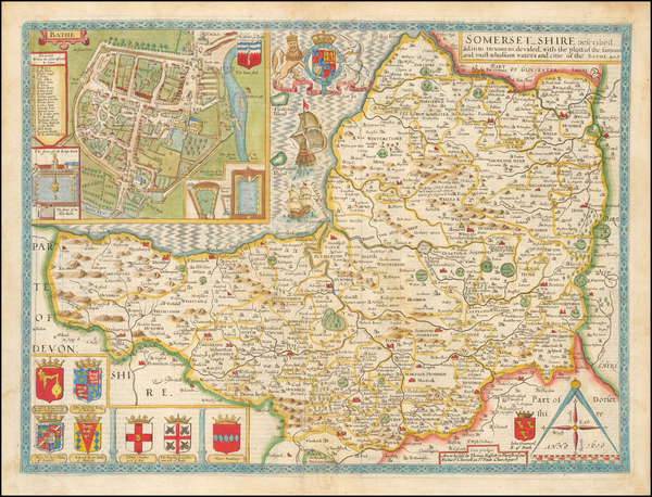 15-British Counties Map By John Speed