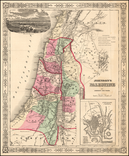 69-Asia and Holy Land Map By Alvin Jewett Johnson