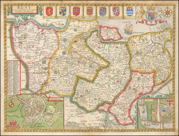 53-British Counties Map By John Speed