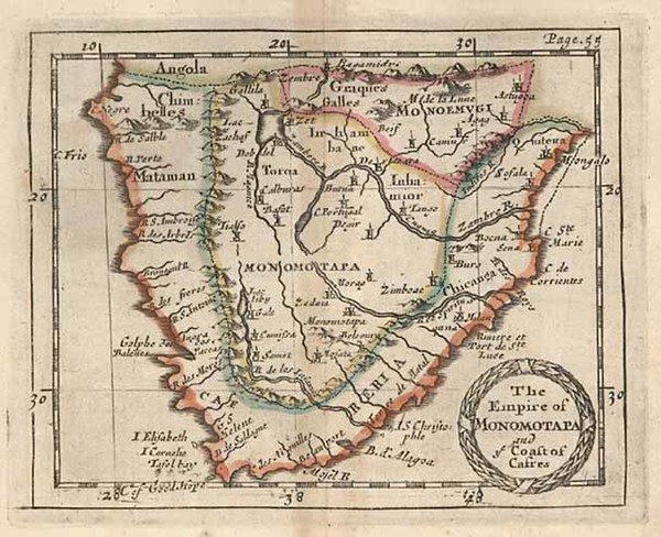 60-Africa and South Africa Map By Robert Morden