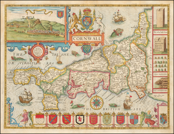 12-British Counties Map By John Speed