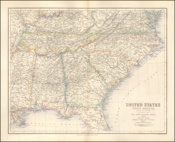 99-South and Southeast Map By Archibald Fullarton & Co.