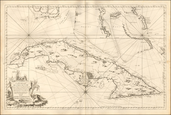 23-Cuba Map By Jacques Nicolas Bellin