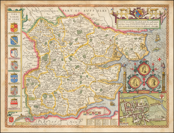 24-British Isles and British Counties Map By John Speed