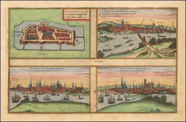 86-Germany Map By Georg Braun  &  Frans Hogenberg