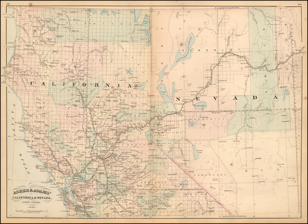 38-Nevada and California Map By Asher  &  Adams