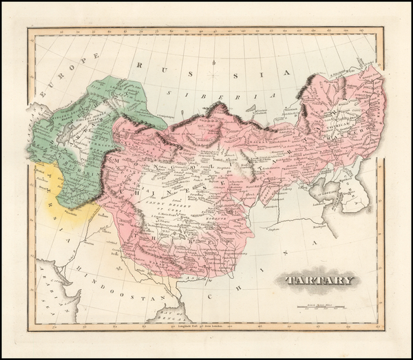 18-China and Central Asia & Caucasus Map By Fielding Lucas Jr.