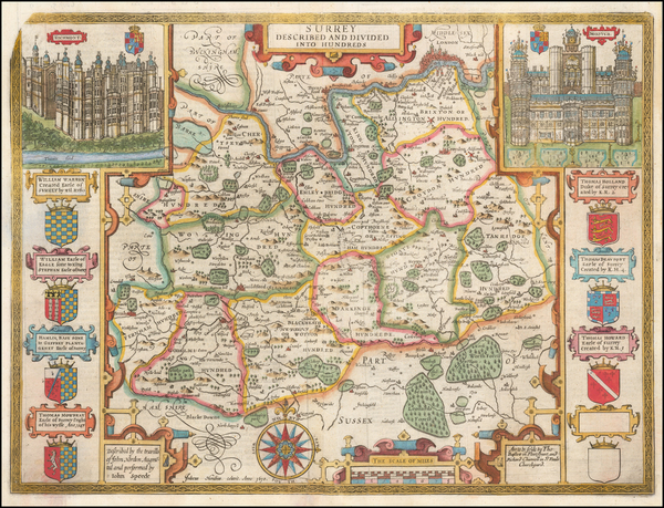 33-British Counties Map By John Speed