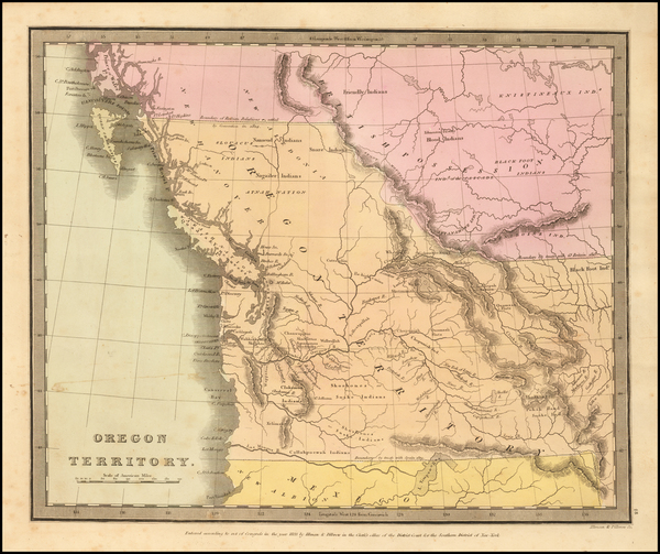 74-Idaho, Pacific Northwest, Oregon and Washington Map By David Hugh Burr