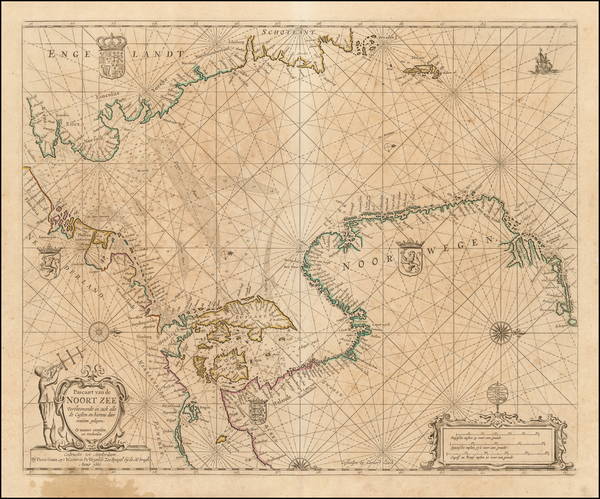 87-British Isles, Netherlands, Scandinavia and Germany Map By Pieter Goos