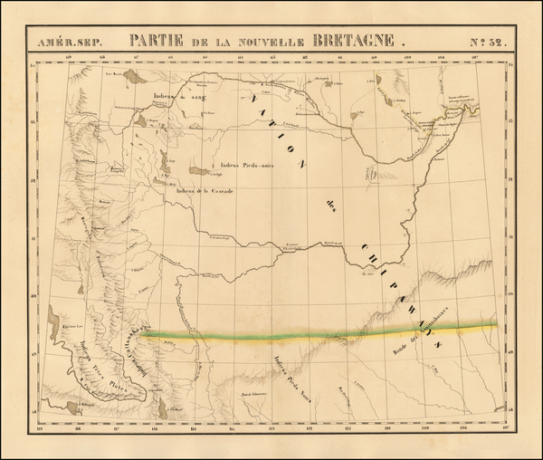 20-Montana and Western Canada Map By Philippe Marie Vandermaelen