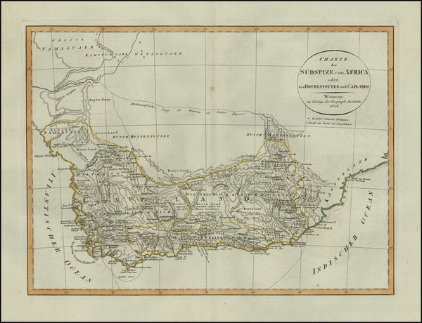 66-South Africa Map By Weimar Geographische Institut