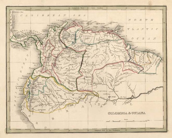 77-South America Map By Thomas Gamaliel Bradford