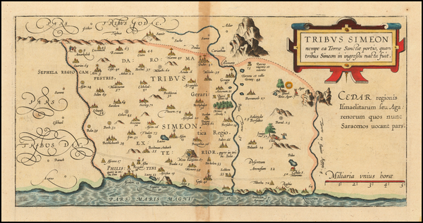 67-Holy Land Map By Christian van Adrichom