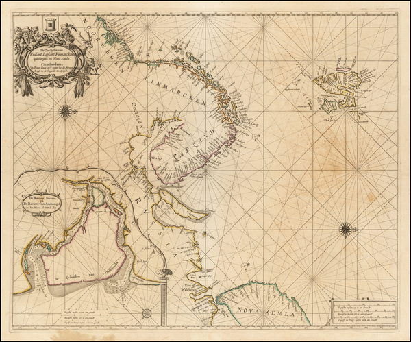 26-Russia and Finland Map By Pieter Goos